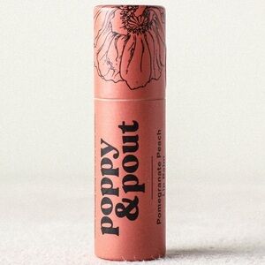 Poppy & Pout Lip Balm Sealed Flavor: Pomegranate Peach
